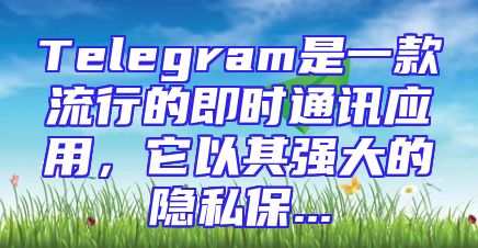 Telegram是一款流行的即时通讯应用，它以其强大的隐私保...