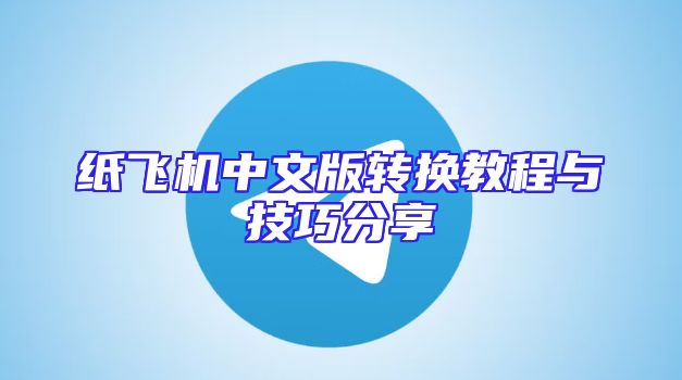 纸飞机中文版转换教程与技巧分享