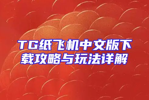 TG纸飞机中文版下载攻略与玩法详解