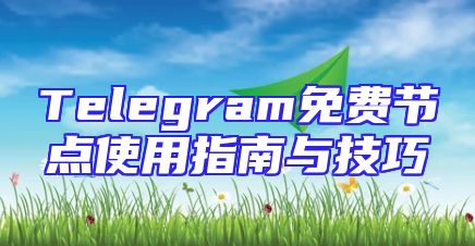 Telegram免费节点使用指南与技巧