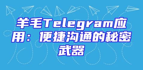 羊毛Telegram应用：便捷沟通的秘密武器