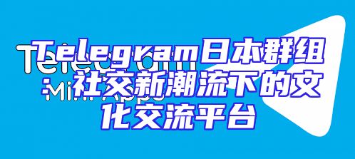 Telegram日本群组：社交新潮流下的文化交流平台