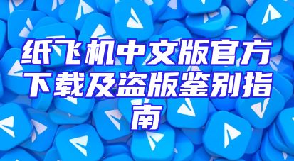 纸飞机中文版官方下载及盗版鉴别指南