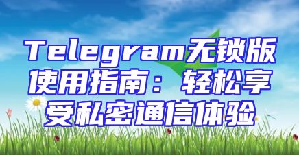 Telegram无锁版使用指南：轻松享受私密通信体验