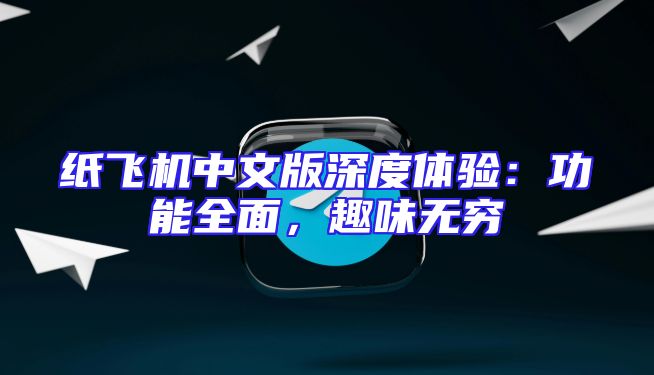 纸飞机中文版深度体验：功能全面，趣味无穷
