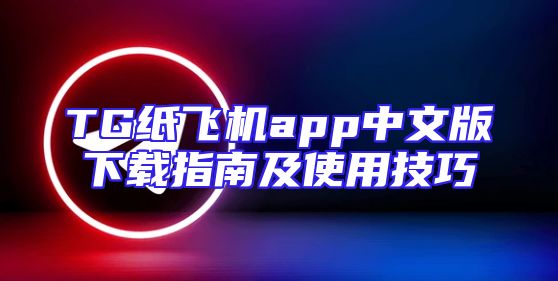 TG纸飞机app中文版下载指南及使用技巧