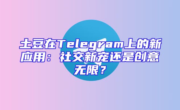 土豆在Telegram上的新应用：社交新宠还是创意无限？