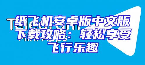 纸飞机安卓版中文版下载攻略：轻松享受飞行乐趣