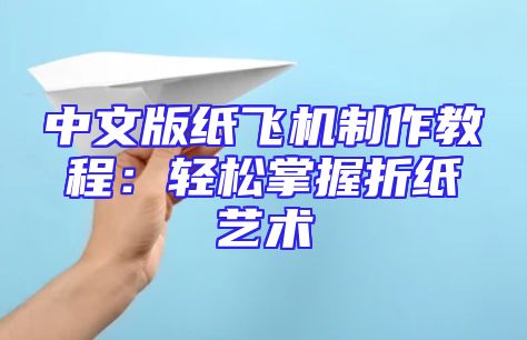 中文版纸飞机制作教程：轻松掌握折纸艺术