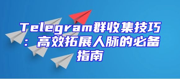Telegram群收集技巧：高效拓展人脉的必备指南