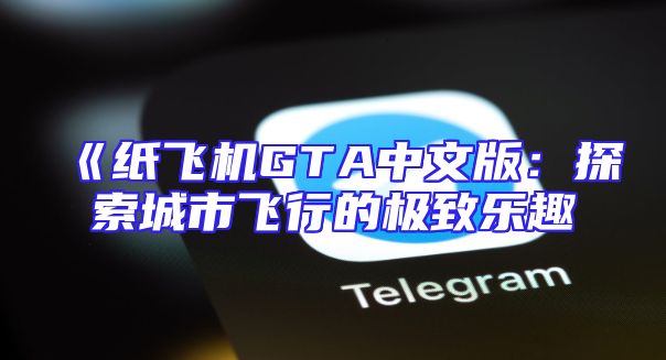 《纸飞机GTA中文版：探索城市飞行的极致乐趣