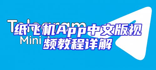 纸飞机App中文版视频教程详解