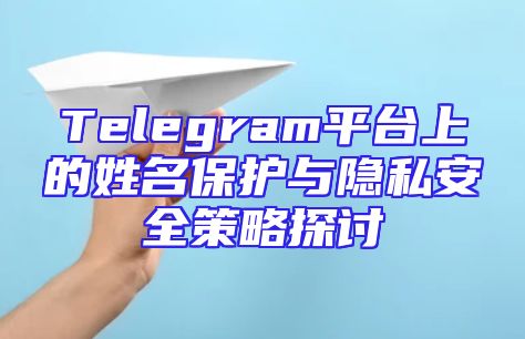 Telegram平台上的姓名保护与隐私安全策略探讨