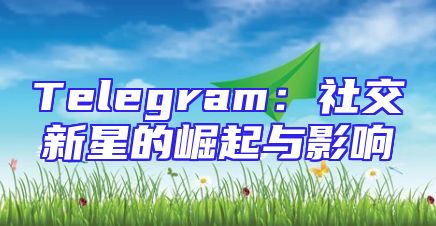 Telegram：社交新星的崛起与影响