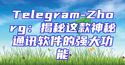 Telegram-Zhorg：揭秘这款神秘通讯软件的强大功能