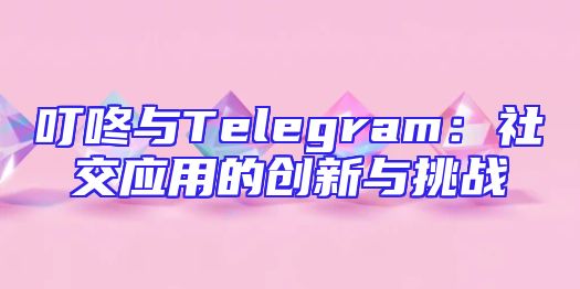 叮咚与Telegram：社交应用的创新与挑战