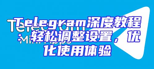Telegram深度教程：轻松调整设置，优化使用体验