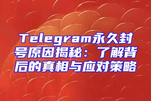 Telegram永久封号原因揭秘：了解背后的真相与应对策略