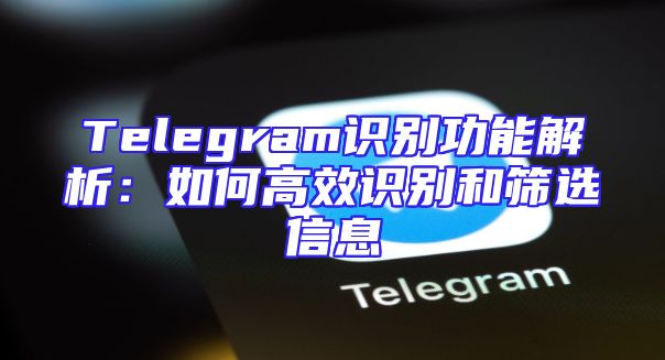 Telegram识别功能解析：如何高效识别和筛选信息