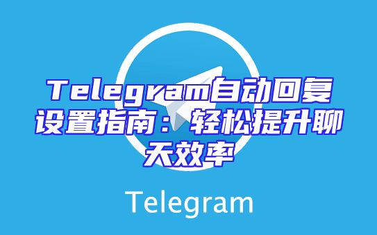 Telegram自动回复设置指南：轻松提升聊天效率
