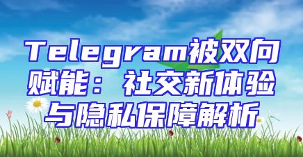 Telegram被双向赋能：社交新体验与隐私保障解析