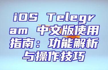 iOS Telegram 中文版使用指南：功能解析与操作技巧