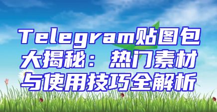 Telegram贴图包大揭秘：热门素材与使用技巧全解析