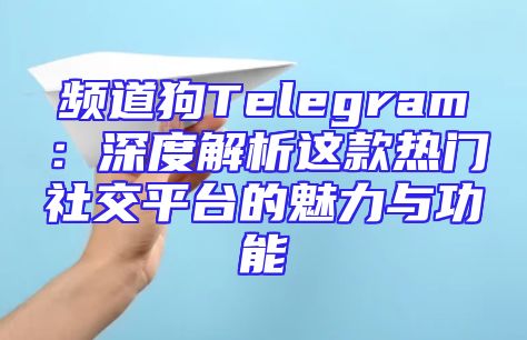 频道狗Telegram：深度解析这款热门社交平台的魅力与功能