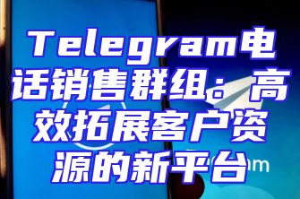 Telegram电话销售群组：高效拓展客户资源的新平台