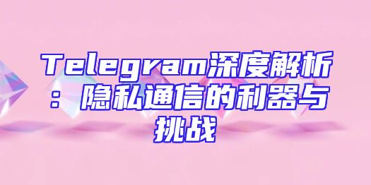 Telegram深度解析：隐私通信的利器与挑战