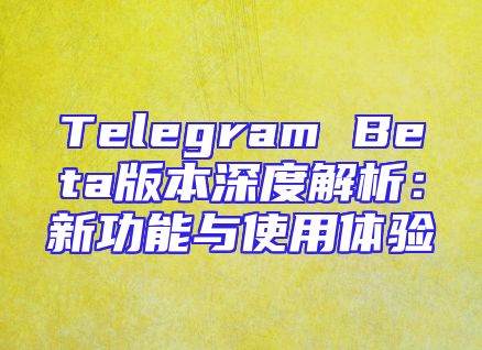 Telegram Beta版本深度解析：新功能与使用体验
