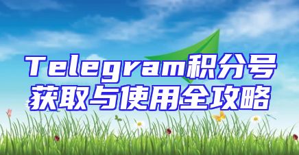 Telegram积分号获取与使用全攻略