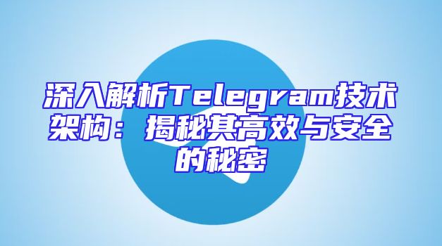 深入解析Telegram技术架构：揭秘其高效与安全的秘密