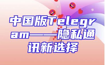 中国版Telegram——隐私通讯新选择