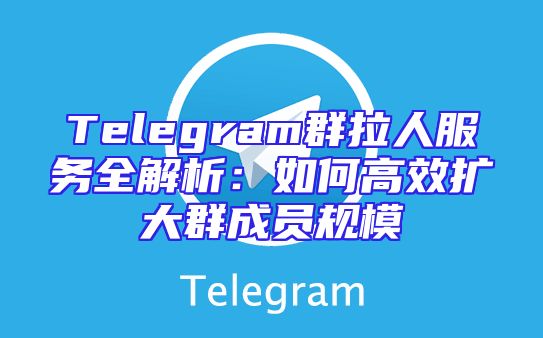 Telegram群拉人服务全解析：如何高效扩大群成员规模