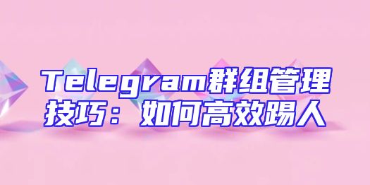 Telegram群组管理技巧：如何高效踢人