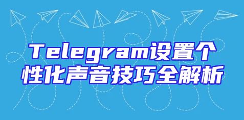 Telegram设置个性化声音技巧全解析