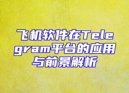 飞机软件在Telegram平台的应用与前景解析